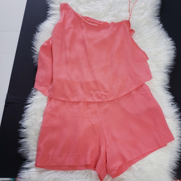 1. State Women's Havana Coral Romper One Shoulder Size 4 - Picture 10 of 10